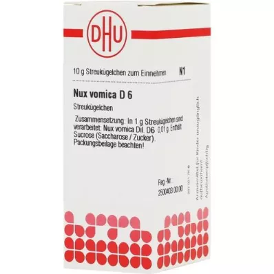 NUX VOMICA D 6 globules, 10 g