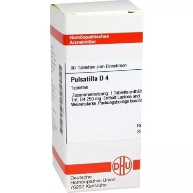 PULSATILLA Comprimés de vitamine D 4, 80 unités