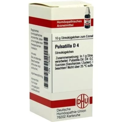 PULSATILLA D 4 globules, 10 g PULSATILLA D 4 globules, 10 g