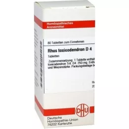 RHUS TOXICODENDRON D 4 comprimés, 80 pc