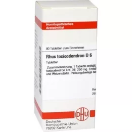 RHUS TOXICODENDRON D 6 comprimés, 80 pc
