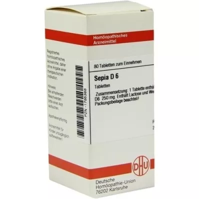 SEPIA D 6 comprimés, 80 pc