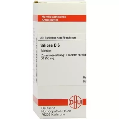 SILICEA D 6 comprimés, 80 pc