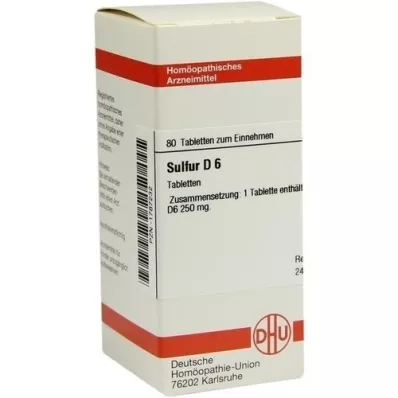 SULFUR D 6 comprimés, 80 pc