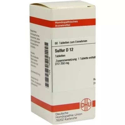 SULFUR D 12 comprimés, 80 pc