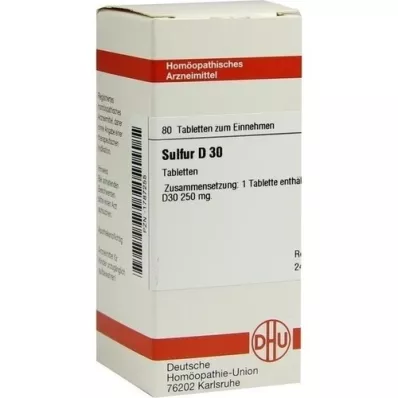 SULFUR D 30 comprimés, 80 pc