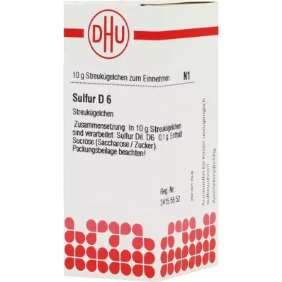 SULFUR D 6 globules, 10 g