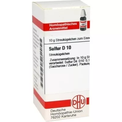SULFUR D 10 globules, 10 g
