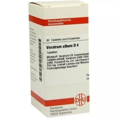 VERATRUM ALBUM D 4 comprimés, 80 pc