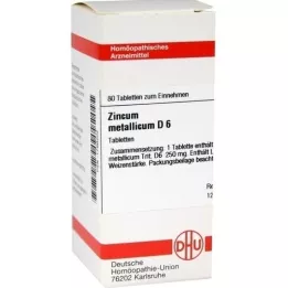 ZINCUM METALLICUM D 6 comprimés, 80 pc
