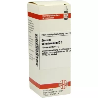 ZINCUM VALERIANICUM Dilution D6, 20 ml