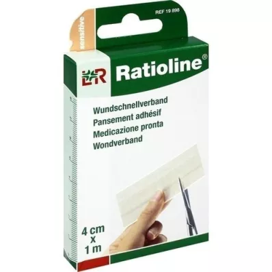 RATIOLINE pansement rapide sensible 4 cmx1 m, 1 pièce RATIOLINE pansement rapide sensible 4 cmx1 m, 1 pièce