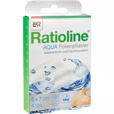 RATIOLINE pansements de douche Aqua 5x7 cm, 5 pc RATIOLINE pansements de douche Aqua 5x7 cm, 5 pc