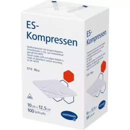 ES-KOMPRESSEN non stérile 10x12,5 cm 16 fois, 100 pc