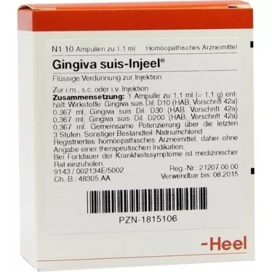 GINGIVA SUIS Ampoules Injeel, 10 pc