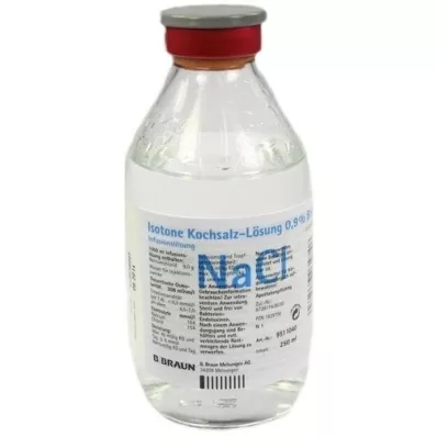 KOCHSALZLÖSUNG Flacon en verre à 0,9 %, 250 ml