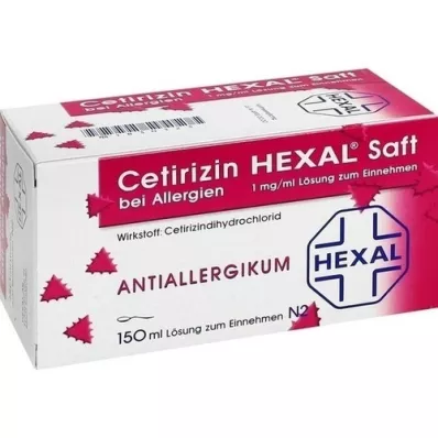 CETIRIZIN HEXAL Jus pour allergies, 150 ml
