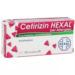 CETIRIZIN HEXAL Comprimés pelliculés pour allergies, 20 pc