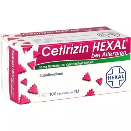 CETIRIZIN HEXAL Comprimés pelliculés pour allergies, 100 pc