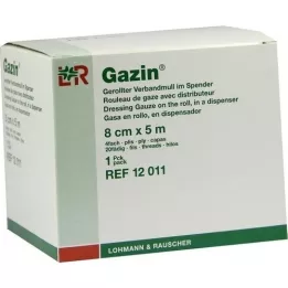 GAZIN Bandage de gaze 8 cmx5 m roulé 4 fois, 1 pièce
