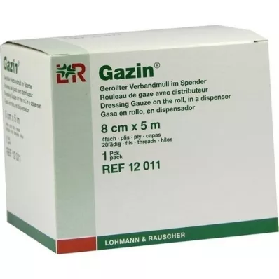 GAZIN Bandage de gaze 8 cmx5 m roulé 4 fois, 1 pièce