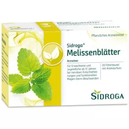 SIDROGA Sachets filtrants pour thé aux feuilles de mélisse, 20X1,5 g