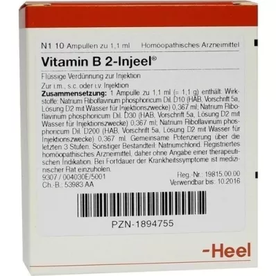 VITAMIN B2 INJEEL Ampoules, 10 pc