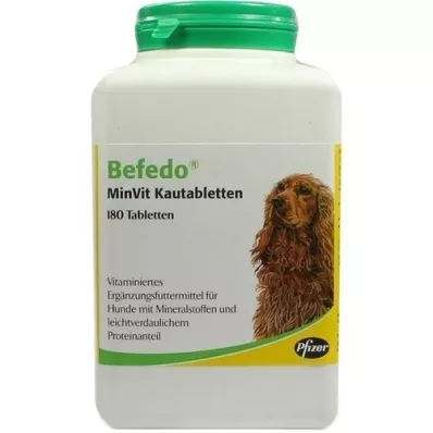 BEFEDO Comprimés à croquer MinVit pour chiens, 180 pièces BEFEDO Comprimés à croquer MinVit pour chiens, 180 pièces