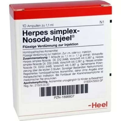 HERPES SIMPLEX Ampoules Nosode Injeel, 10 pc