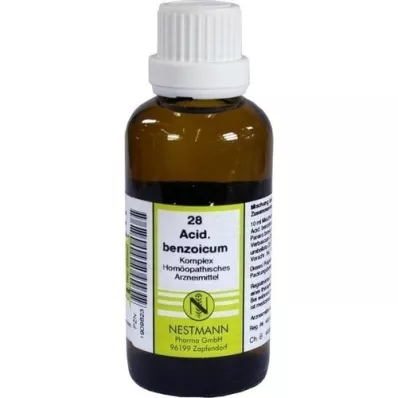 ACIDUM BENZOICUM KOMPLEX Dilution n°28, 50 ml