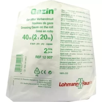 GAZIN Bandage de gaze 10 cmx40 m 8 fois, 1 pièce