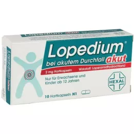 LOPEDIUM aiguë pour les capsules dures de diarrhée aiguë, 10 pc