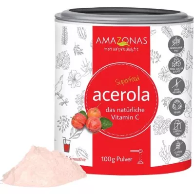 ACEROLA Vitamine C en poudre 100% naturelle, 100 g