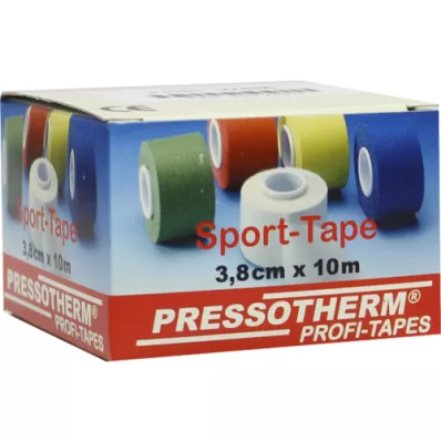 PRESSOTHERM Ruban de sport 3,8 cmx10 m blanc, 1 pièce