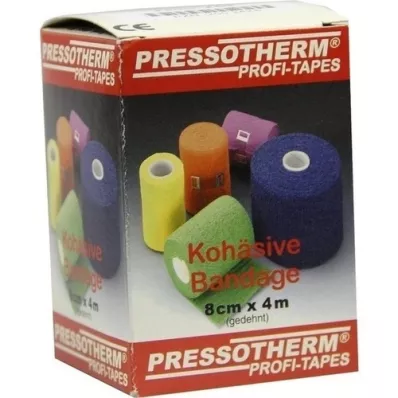 PRESSOTHERM Bandage cohésif 8 cmx4 m rouge, 1 pièce