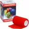 PRESSOTHERM Bandage cohésif 8 cmx4 m rouge, 1 pièce