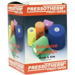 PRESSOTHERM Bandage cohésif 8 cmx4 m jaune, 1 pièce