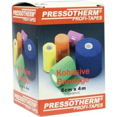 PRESSOTHERM Bandage cohésif 8 cmx4 m jaune, 1 pièce