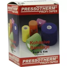 PRESSOTHERM Bandage cohésif 8 cmx4 m bleu, 1 pc