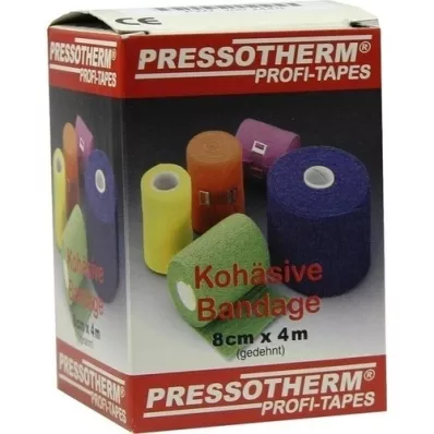 PRESSOTHERM Bandage cohésif 8 cmx4 m bleu, 1 pc PRESSOTHERM Bandage cohésif 8 cmx4 m bleu, 1 pc