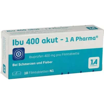 IBU 400 comprimés pelliculés Akut-1A Pharma, 10 pc IBU 400 comprimés pelliculés Akut-1A Pharma, 10 pc