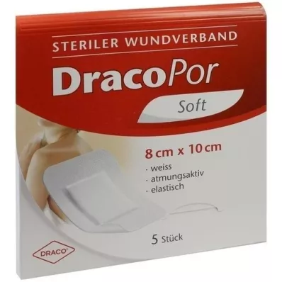 DRACOPOR Pansement 8x10 cm stérile, 5 pc