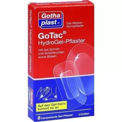 GOTAC Pansements HydroGel 2 tailles, 8 pcs