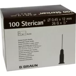 STERICAN Ins.Einm.Kan.26 Gx1/2 0,45x12 mm, 100 pces