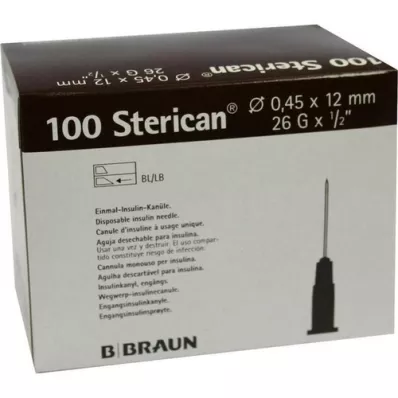 STERICAN Ins.Einm.Kan.26 Gx1/2 0,45x12 mm, 100 pces