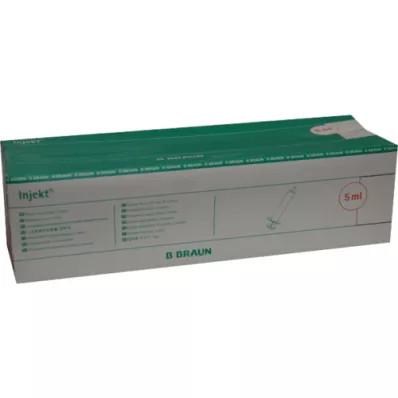 INJEKT Seringue Solo 5 ml Luer excentrique PVC-gratuite, 100X5 ml