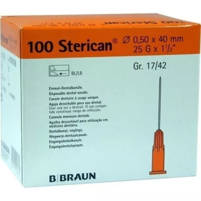 STERICAN Boîte dentaire Luer 0,5x40 mm, 100 pc