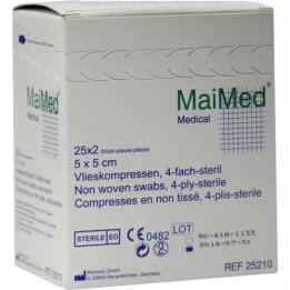 VLIESKOMPRESSEN 5x5 cm stérile, 25X2 pc