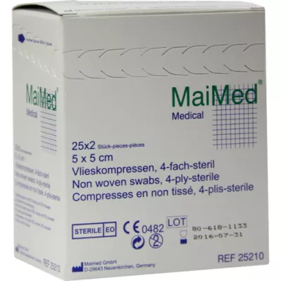 VLIESKOMPRESSEN 5x5 cm stérile, 25X2 pc VLIESKOMPRESSEN 5x5 cm stérile, 25X2 pc