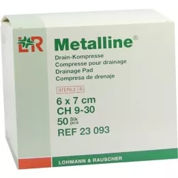 METALLINE Compresses de drainage 6x7 cm, 50 pc